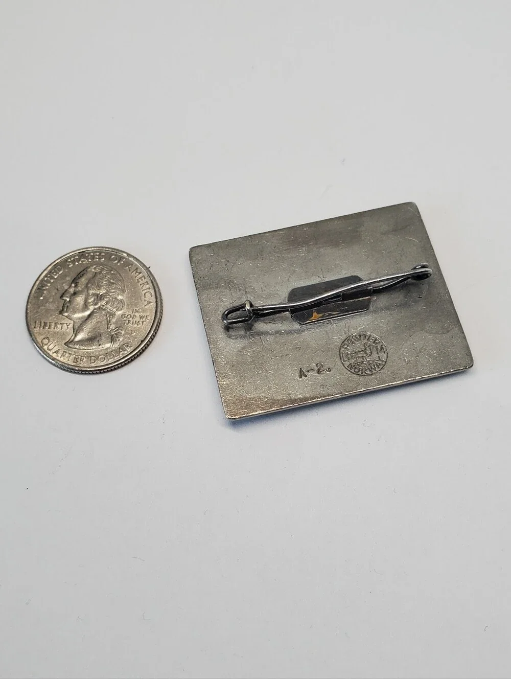 Vintage Brodrene Mylius Modernist Pewter Brooch